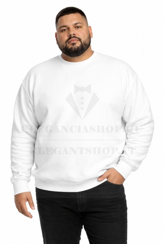 Unisex pamut pulóver - Fehér