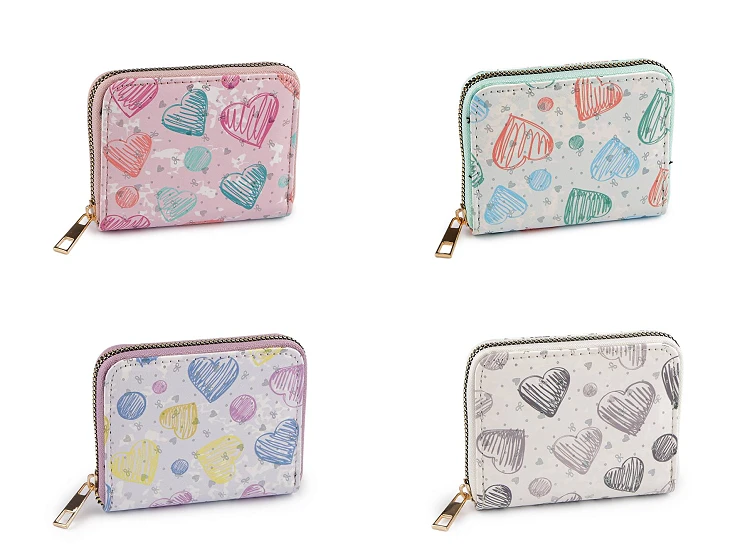 Női pénztárca szív - 9x11 cm