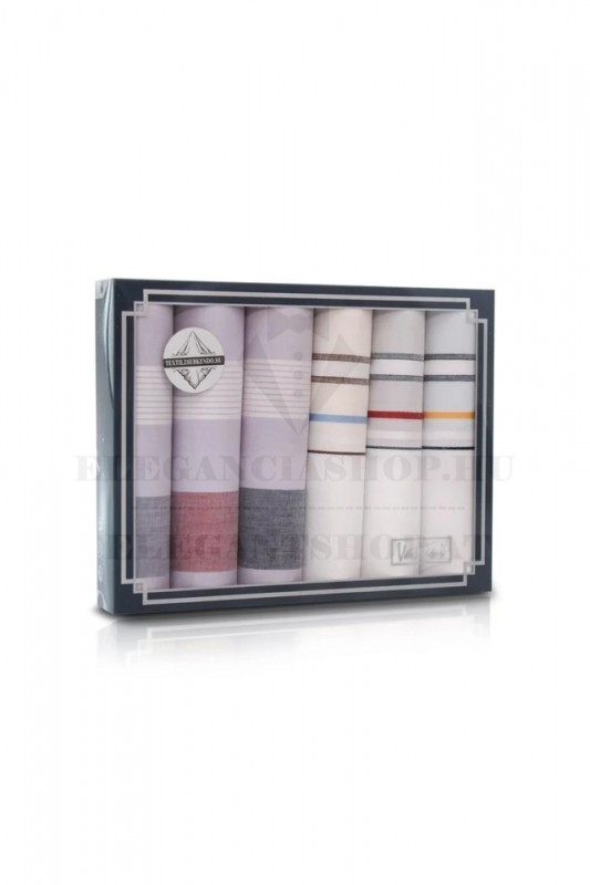 Zsebkendő csomag díszdobozban - 6 db