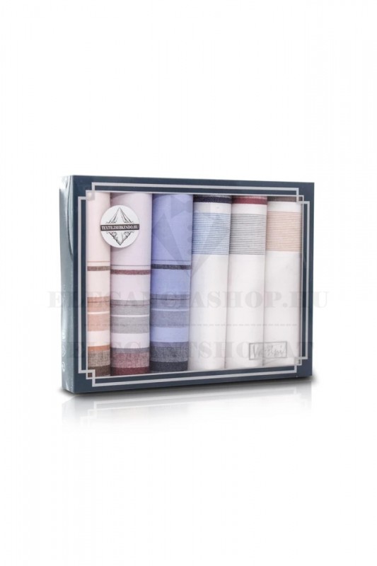 Zsebkendő csomag díszdobozban - 6 db