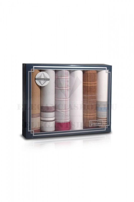 Zsebkendő csomag díszdobozban - 6 db