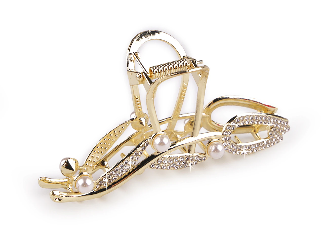 Fém hajcsatt strasszal