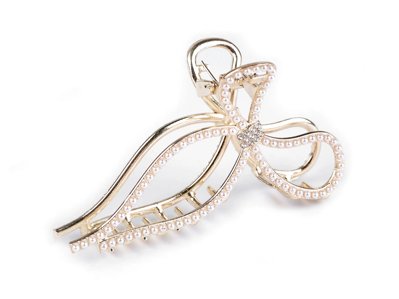 Fém hajcsatt strasszal