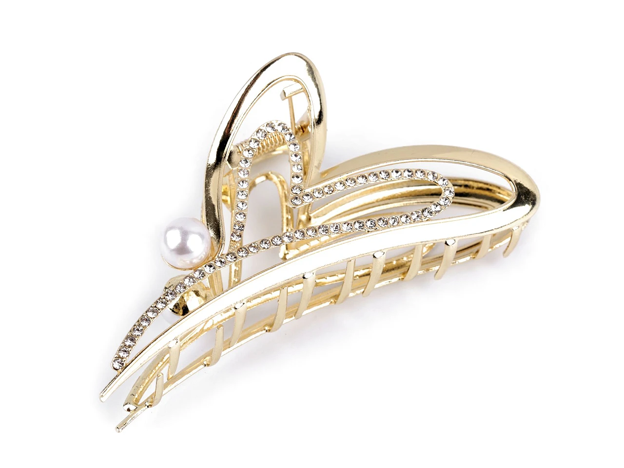 Fém hajcsatt strasszal