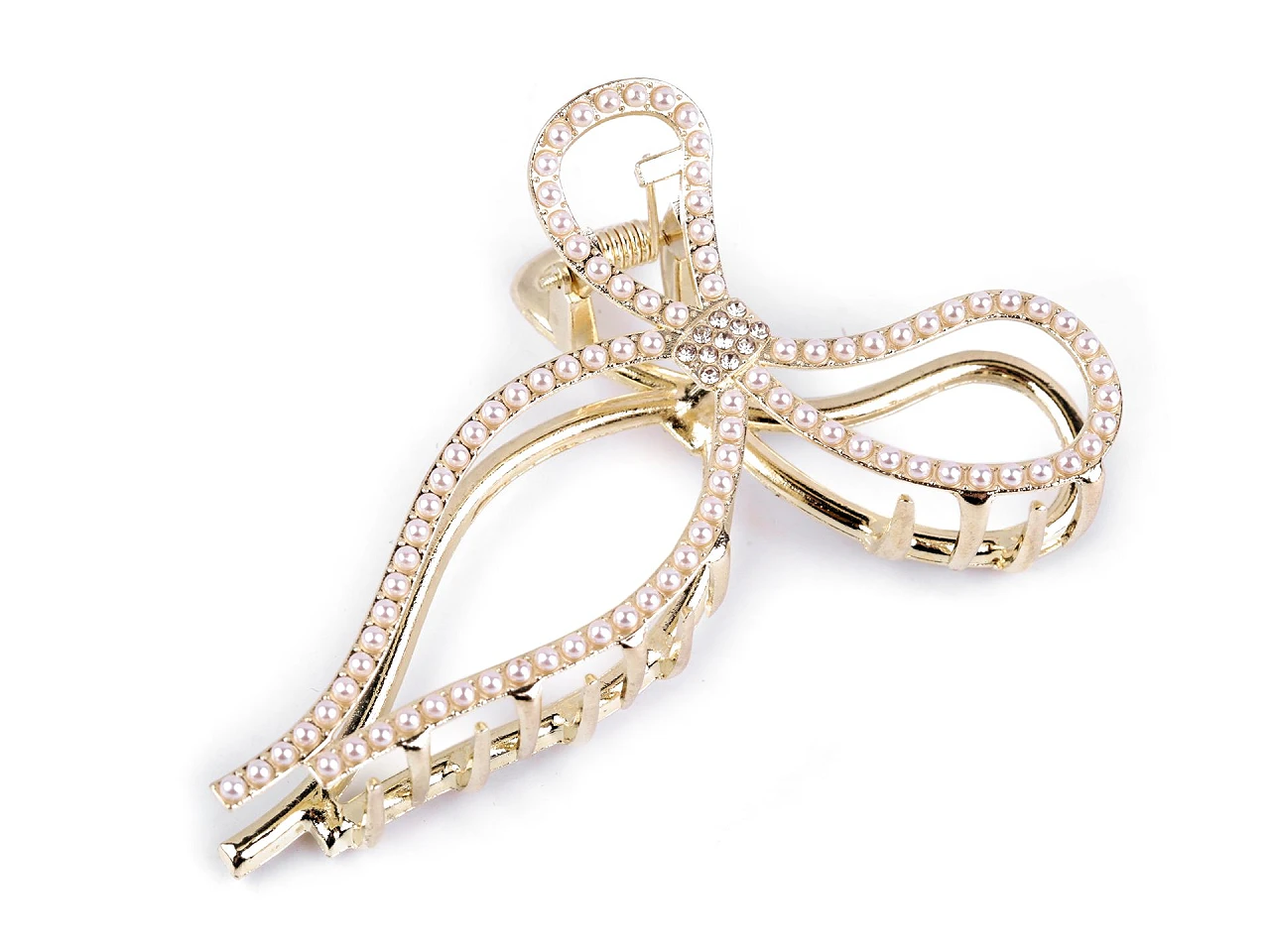 Fém hajcsatt strasszal