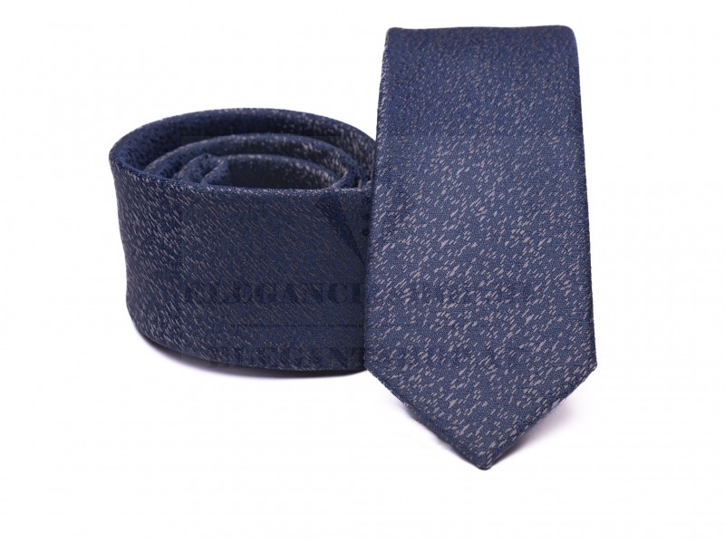 Prémium slim nyakkendő - Kék mintás