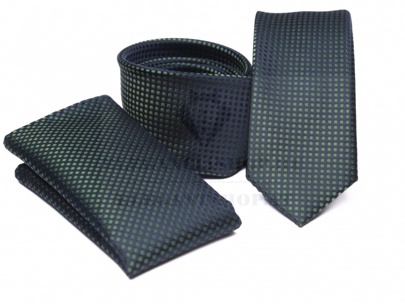 Prémium slim nyakkendő szett - Zöld