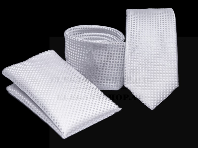 Prémium slim nyakkendő szett - Fehér