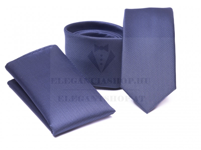 Prémium slim nyakkendő szett - Kék