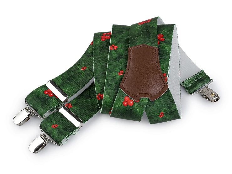 Karácsonyi nadrágtartó - Zöld