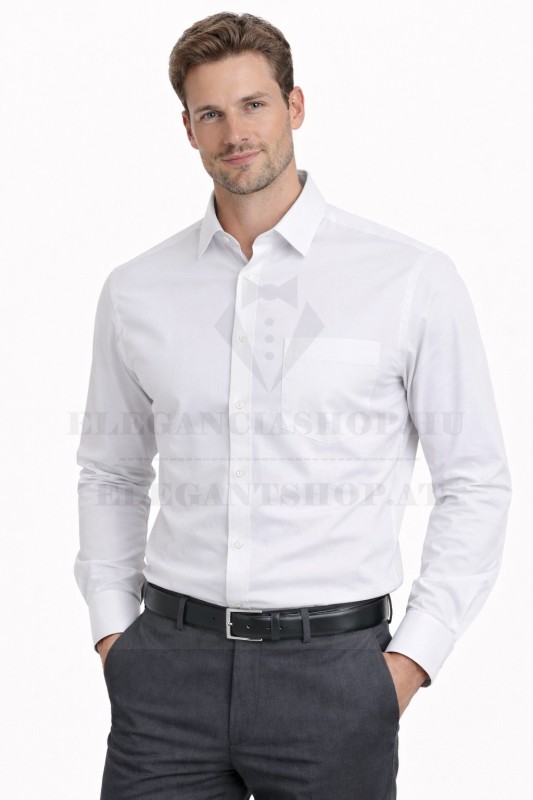 Newsmen bambusz elasztikus h.u ing - Fehér