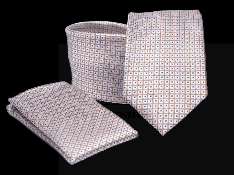 Prémium nyakkendő szett - Púder mintás