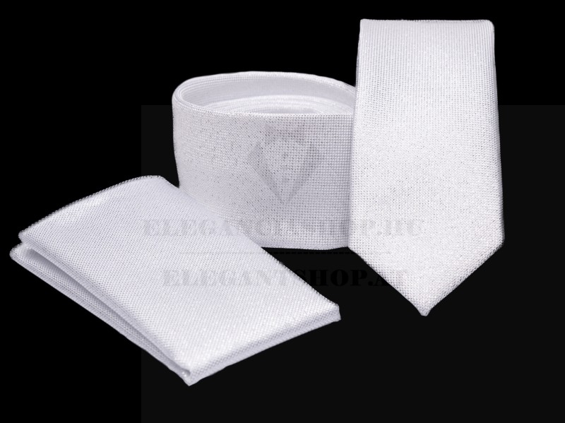 Prémium slim nyakkendő szett - Fehér