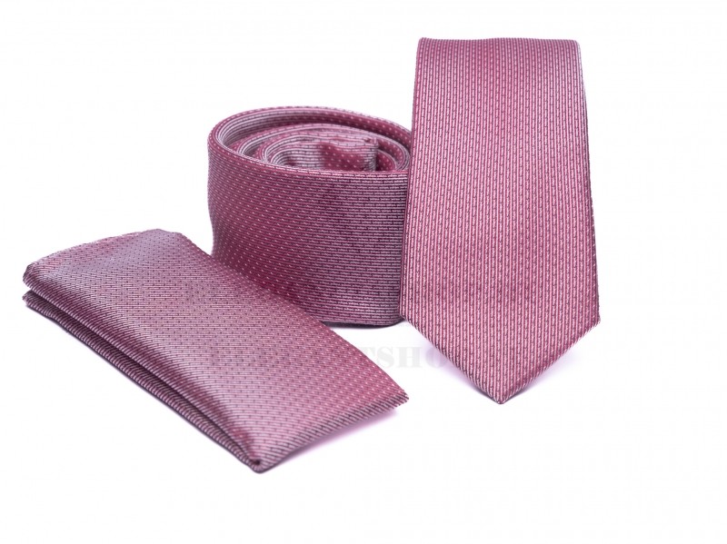 Prémium slim nyakkendő szett - Rózsaszín