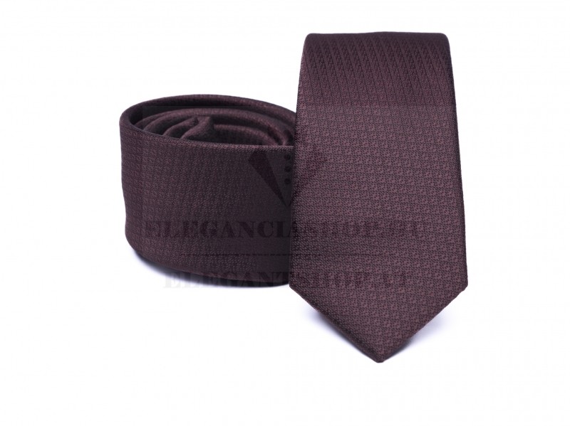 Prémium slim nyakkendő - Sötétbordó