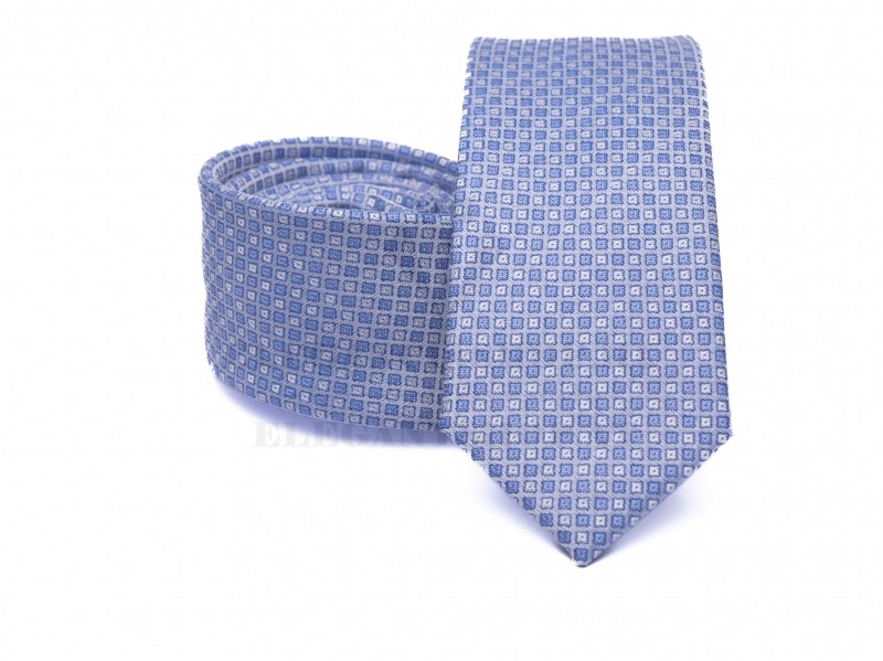 Prémium slim nyakkendő - Világoskék aprómintás