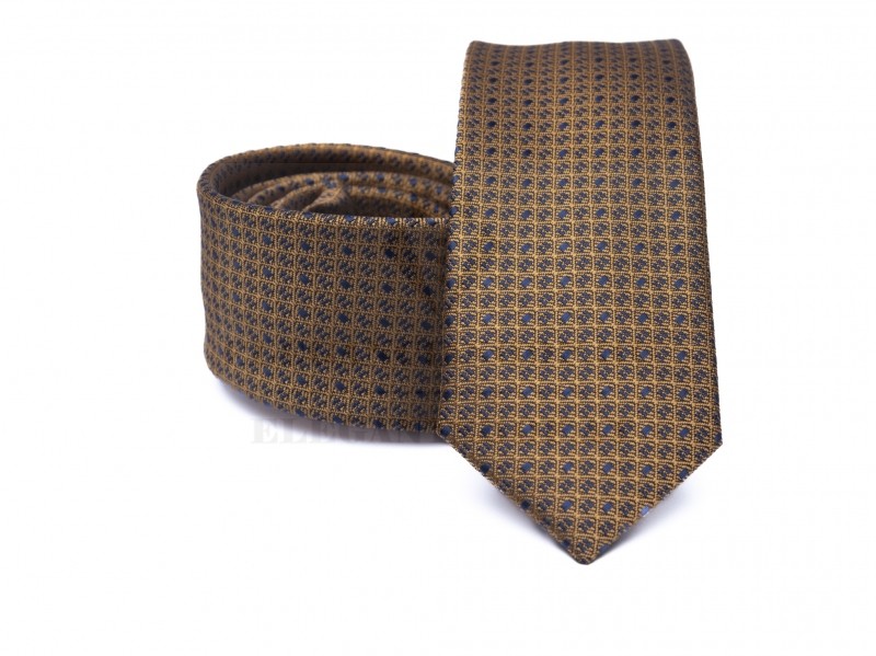 Prémium slim nyakkendő - Barna