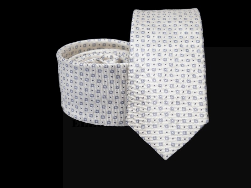 Prémium slim nyakkendő - Fehér pöttyös