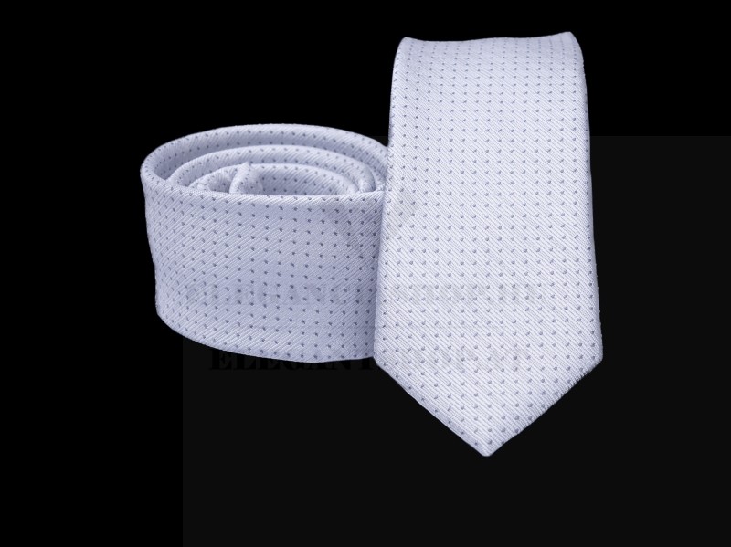 Prémium slim nyakkendő - Fehér pöttyös