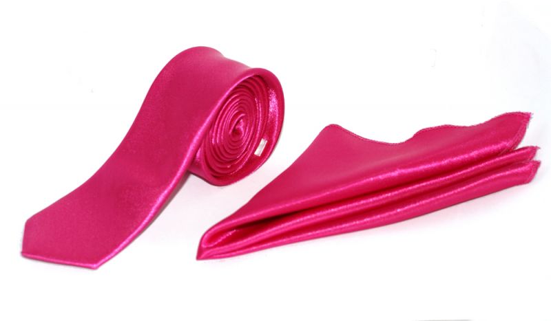 Szatén slim szett - Pink