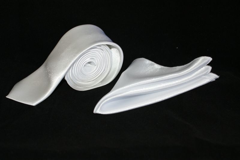 Szatén slim szett - Fehér