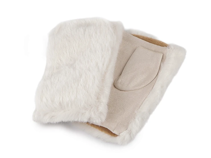 Női ujjattlan szörme kesztyű