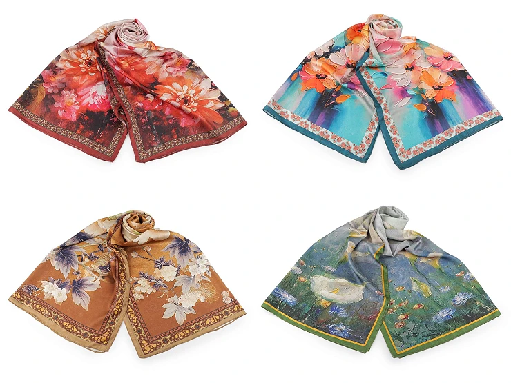 Szatén nagy sál - 70x175 cm