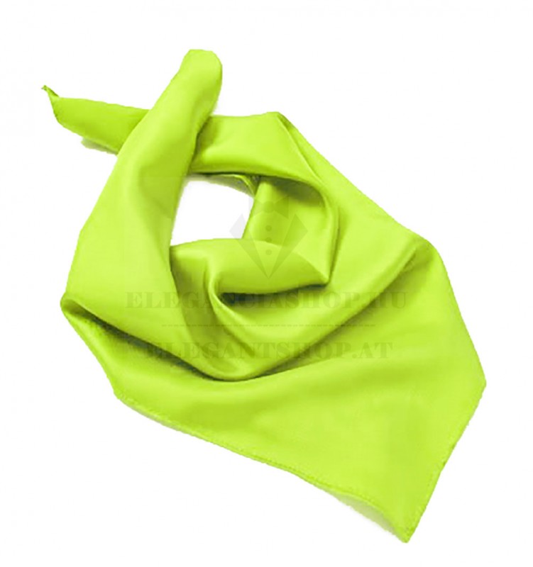 Szatén női kendő - Almazöld
