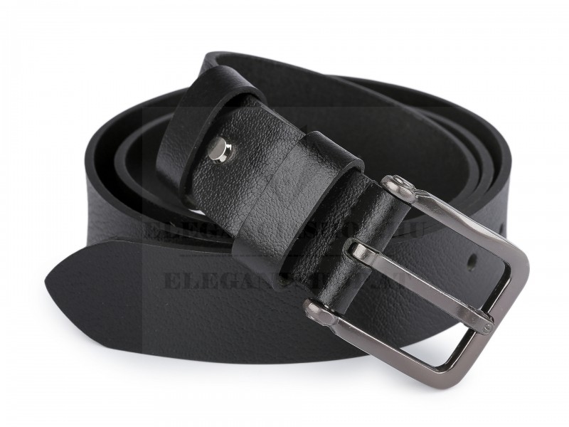 Férfi bivalybőr öv - Fekete