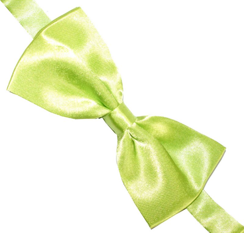 Zsorzsett szatén csokornyakkendő - Limezöld