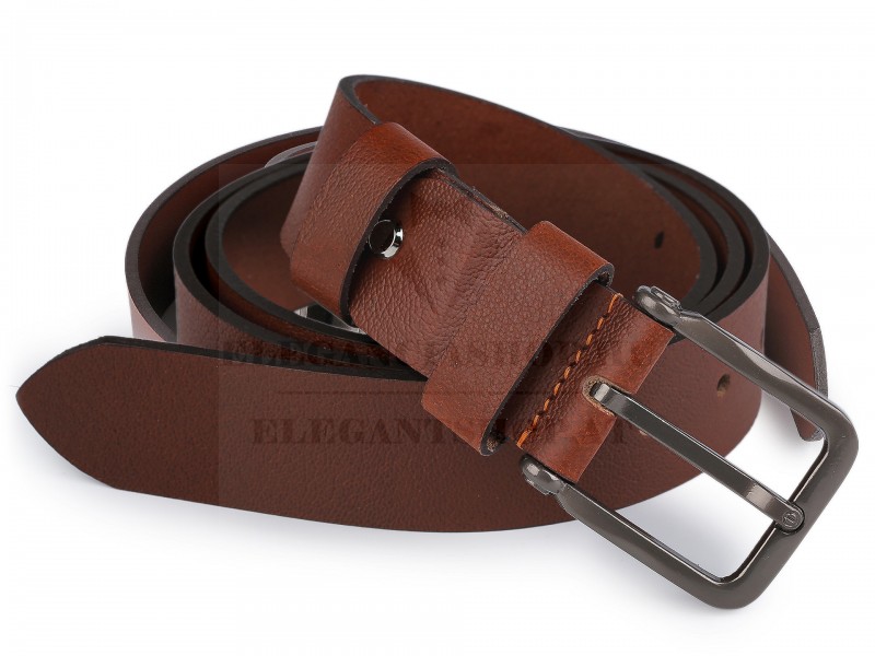 Férfi bivalybőr öv - Barna