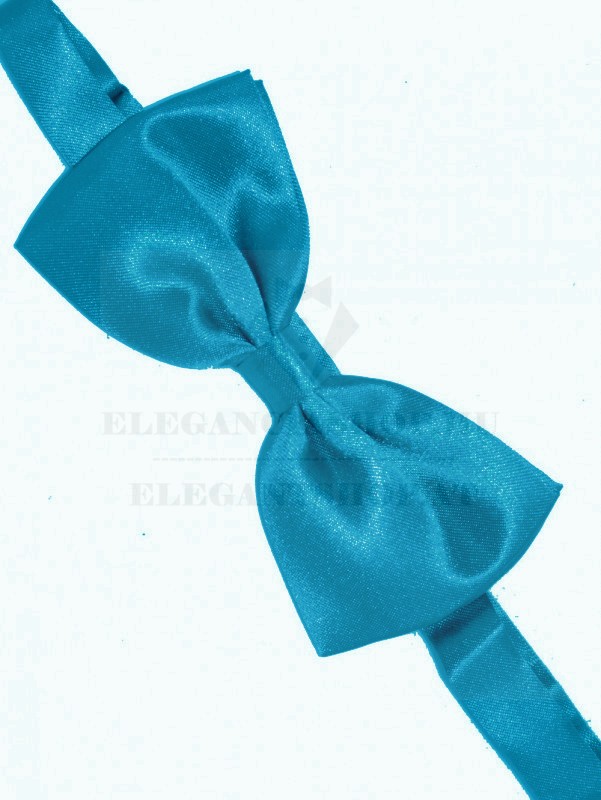 Zsorzsett szatén csokornyakkendő - Türkízkék