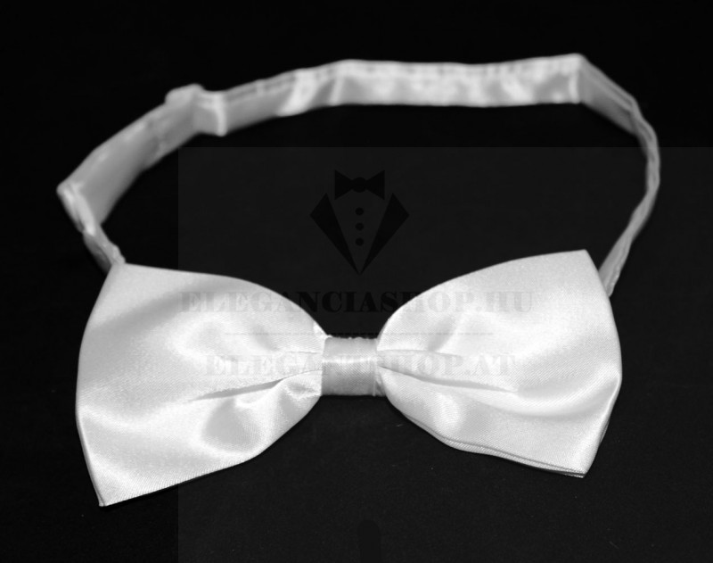 Zsorzsett szatén csokornyakkendő - Fehér