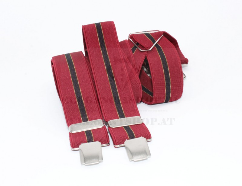 Férfi nadrágtartó - Meggypiros csíkos