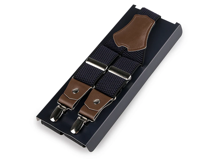 Angelo Bonetti bőr nadrágtartó - Sötétkék