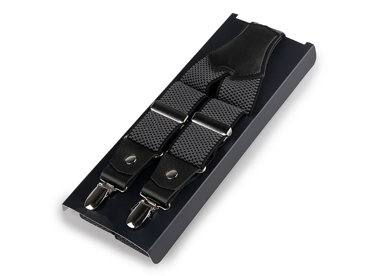 Angelo Bonetti bőr nadrágtartó - Grafit