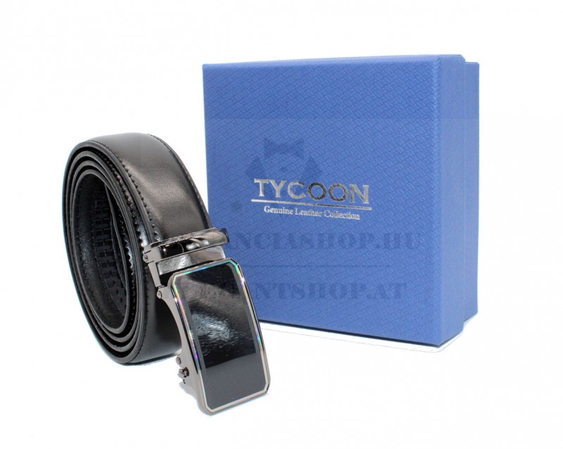 Tycoon extra hosszú férfi bőr öv - Fekete