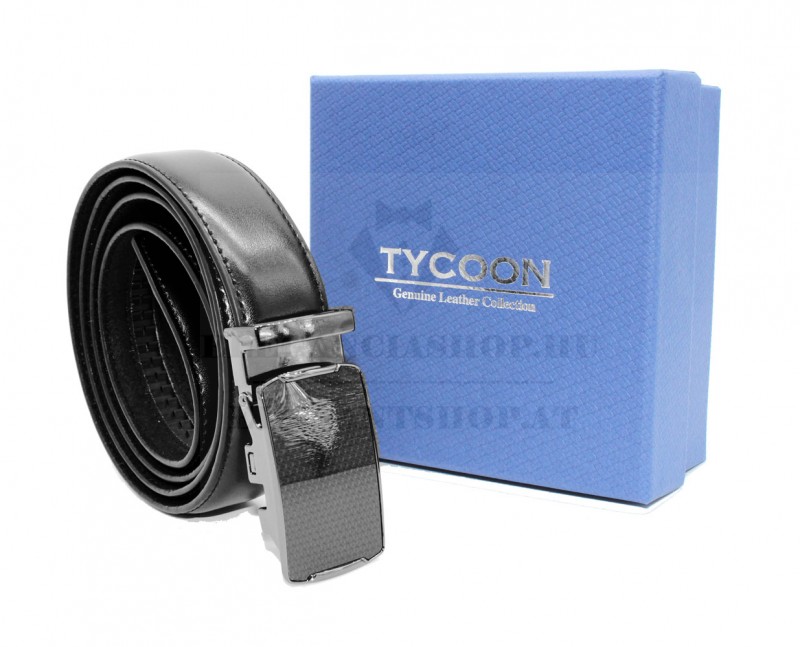 Tycoon férfi bőr öv - Fekete