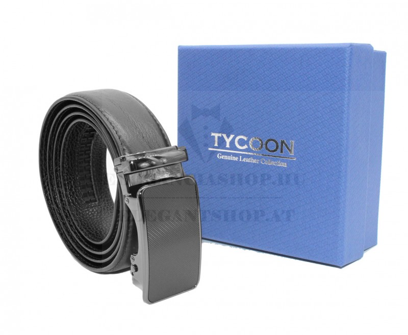 Tycoon férfi bőr öv - Fekete