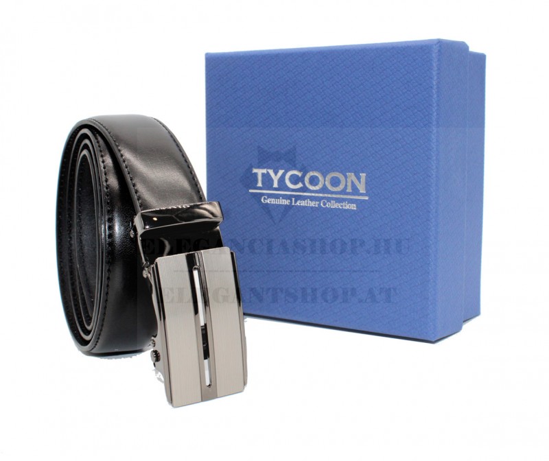Tycoon férfi bőr öv - Fekete