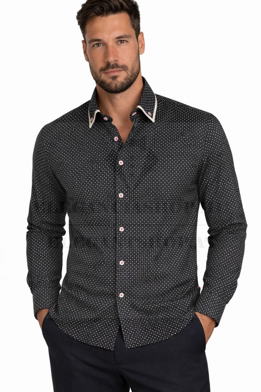 NM h.u slim ing - Fekete-drapp betétes