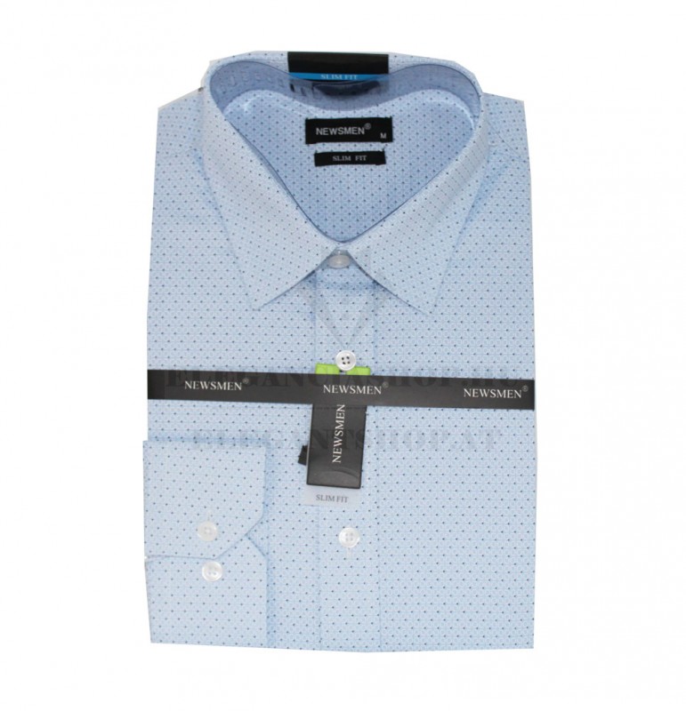 Newsmen h.u slim ing - Világoskék aprómintás