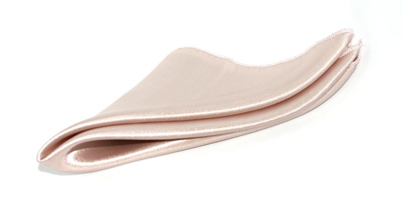 Krawat szatén díszzsebkendő - Púder