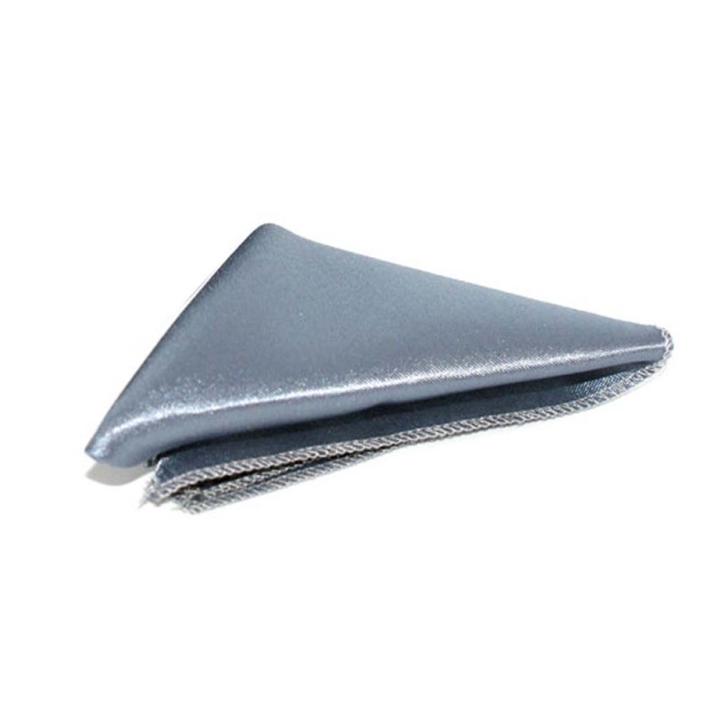 Krawat szatén díszzsebkendő - Grafitszürke