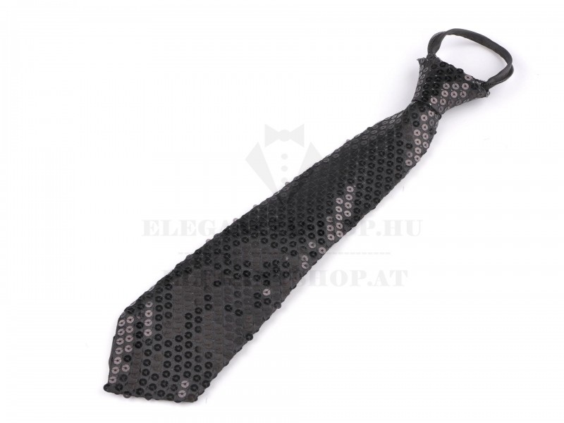 Nyakkendő flitterekkel - Fekete