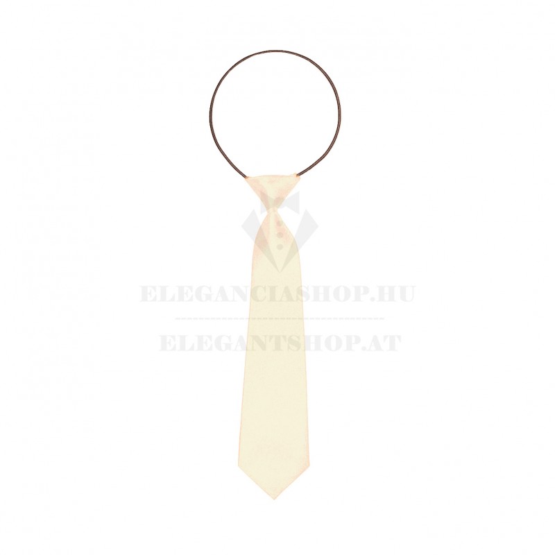 Gumis szatén gyereknyakkendő - Ecru