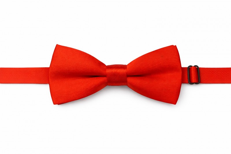 Gyerek szatén csokornyakkendő - Piros