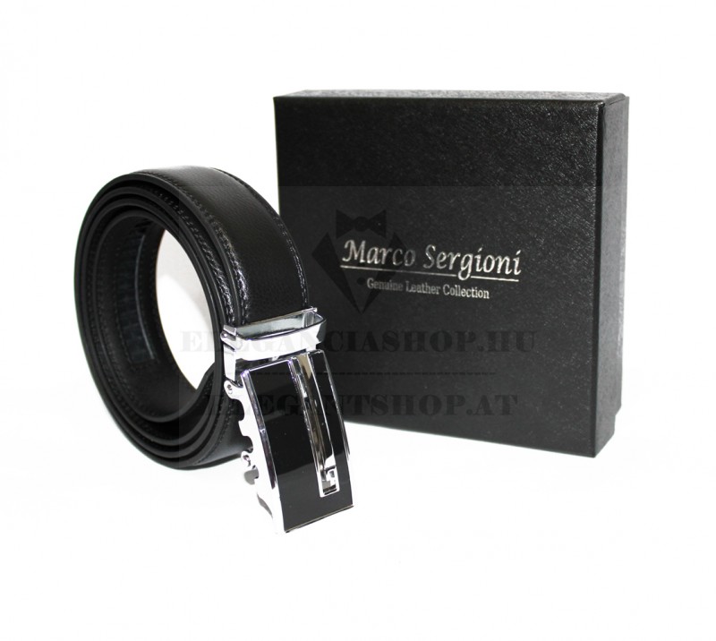 Marco Sergioni férfi bőr öv - Fekete