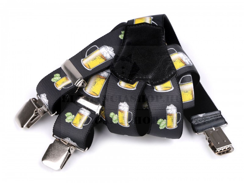 Mintás nadrágtartó - Sörös