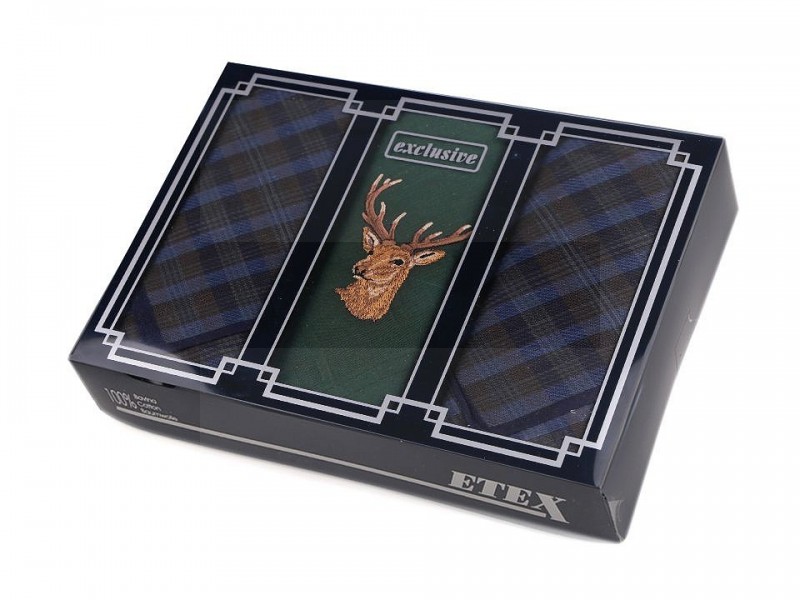 Férfi zsebkendő szett díszdobozban - Vadász
